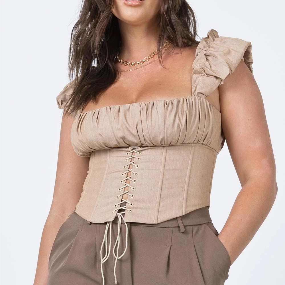 Princess Polly Harry Top Beige